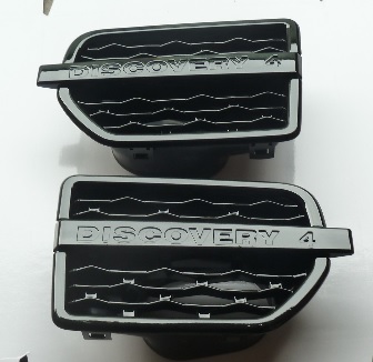 Side Vent Grilles (Discovery 4, Gloss Black Pair)